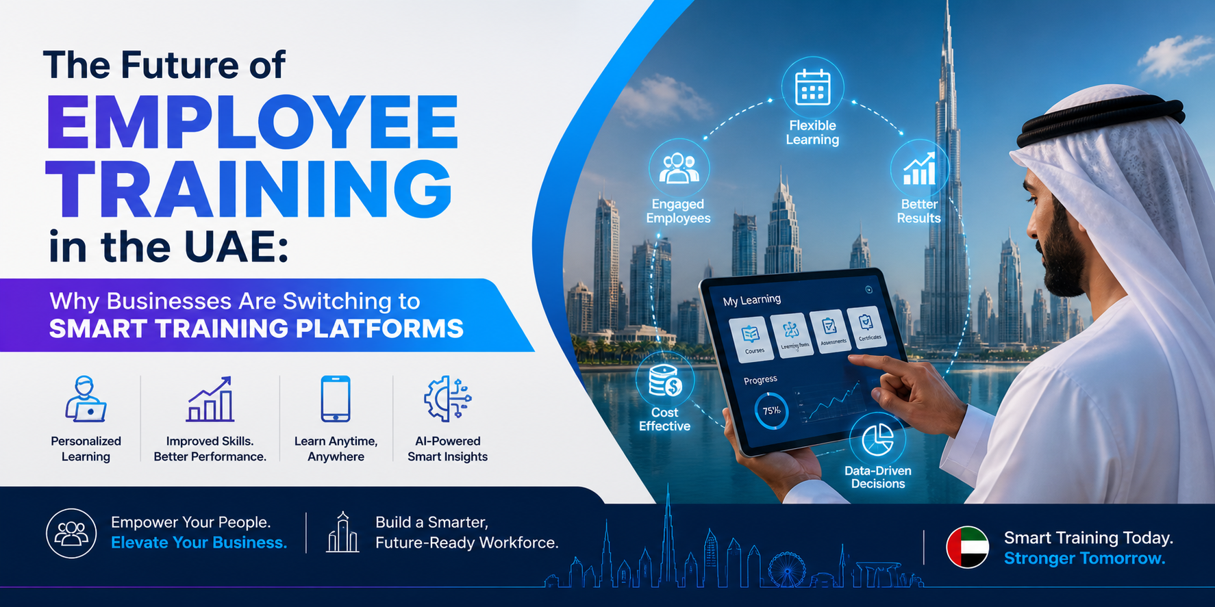 Smart training platform dashboard for employee training in UAE